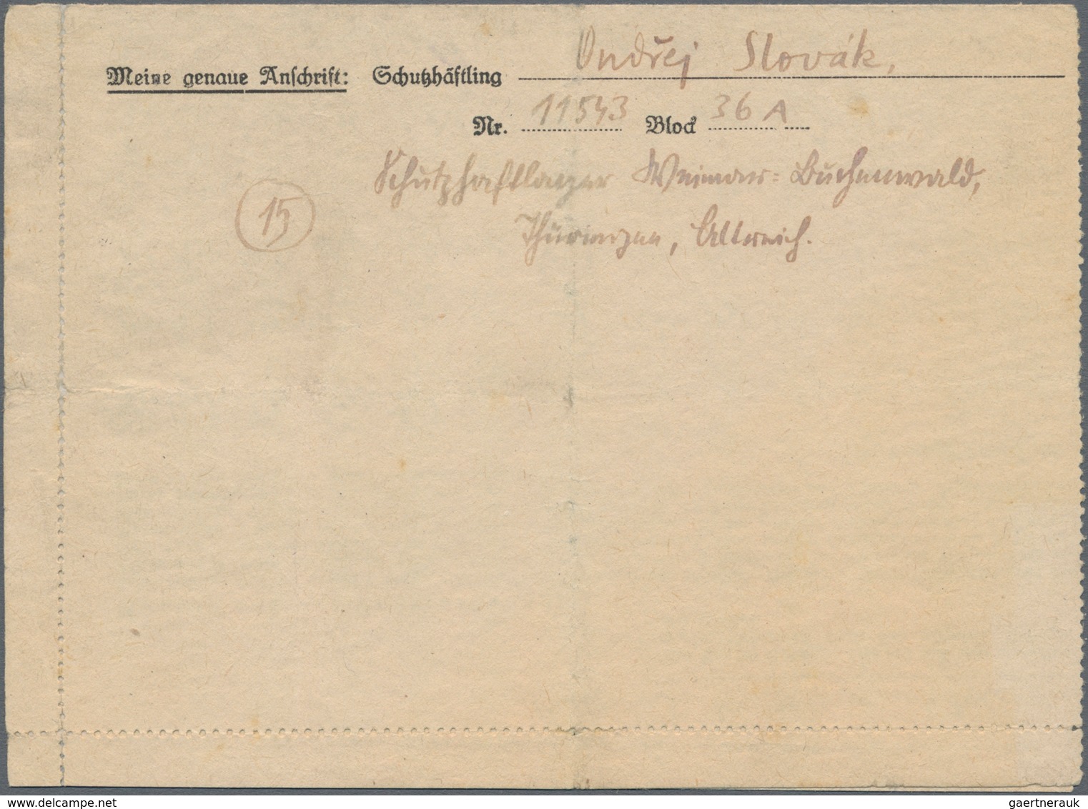 KZ-Post: 1944/45, Ravensbrück/Buchenwald, Zwei Vordruckkartenbriefe Aus Der Korrespondenz Eines Ehep - Covers & Documents