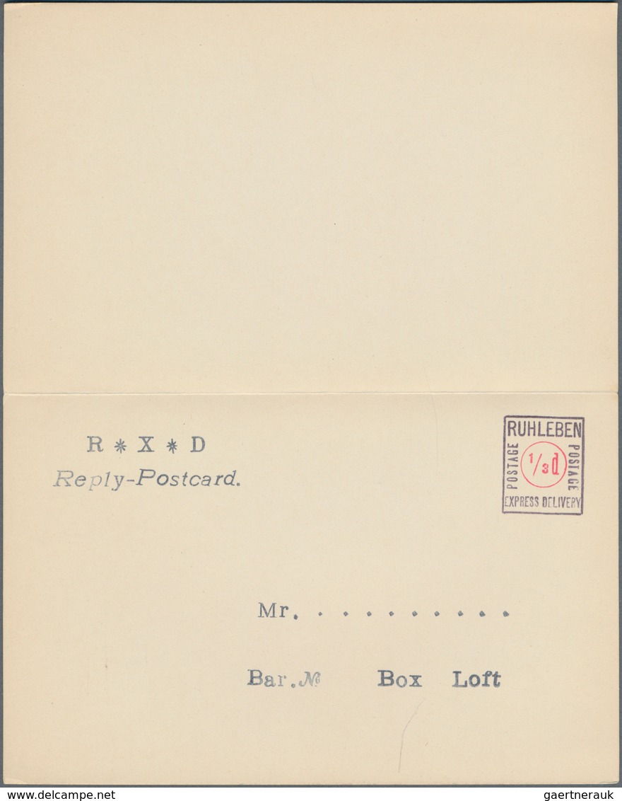 Lagerpost: Ruhleben - Ganzsachen: 1916, Ungebrauchte Ganzsachenpostkarte Mit Bezahlter Antwort Des K - Postwaardestukken