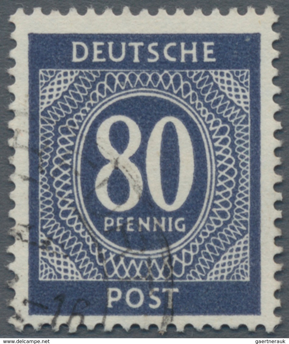 Alliierte Besetzung - Gemeinschaftsausgaben: 1946, Ziffer 80 Pf. Mit Wz. STEIGEND (statt Fallend), S - Sonstige & Ohne Zuordnung