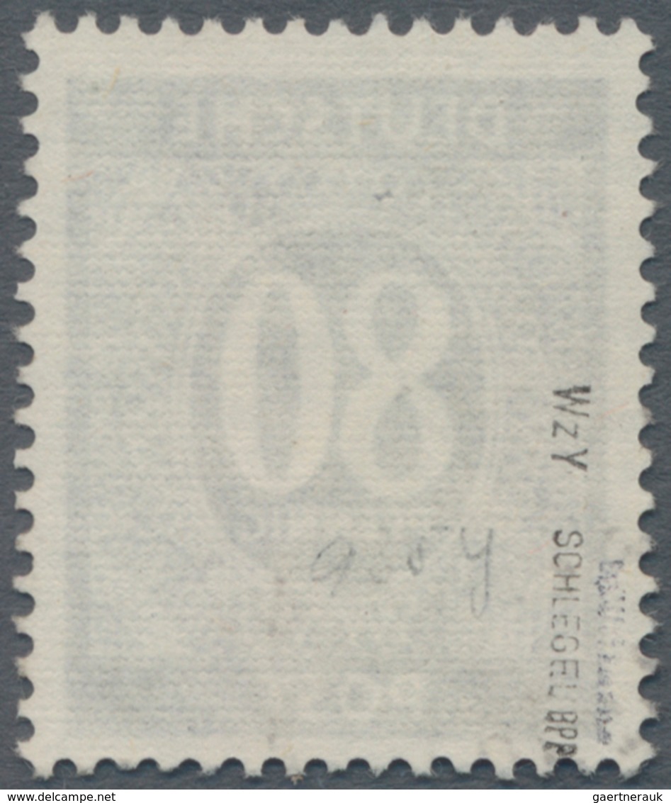 Alliierte Besetzung - Gemeinschaftsausgaben: 1946, Ziffer 80 Pf. Mit Wz. STEIGEND (statt Fallend), S - Other & Unclassified