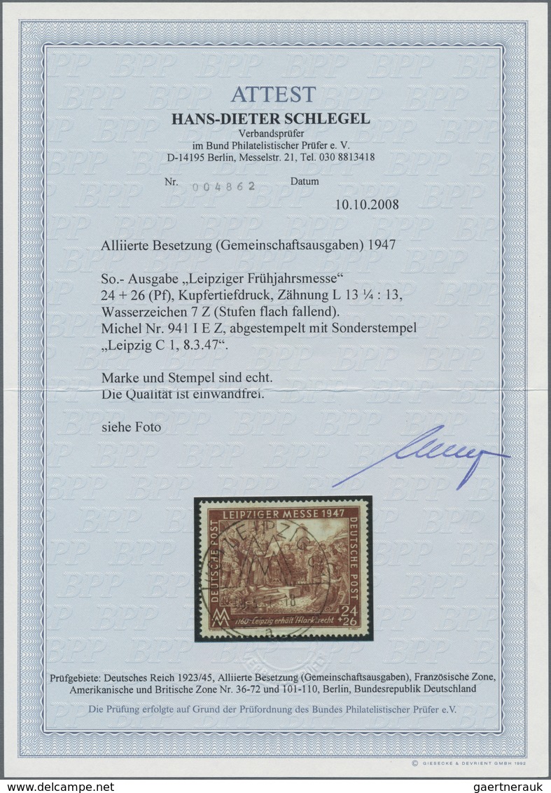 Alliierte Besetzung - Gemeinschaftsausgaben: 1947, 24 Pfg. Leipziger Frühjahrsmesse, Kupfertiefdruck - Sonstige & Ohne Zuordnung