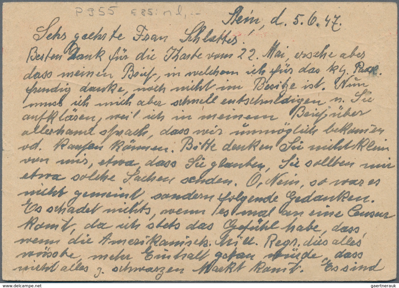 Alliierte Besetzung - Ganzsachen: 1947/48, Kontrollratsausgabe Ganzsachenpostkarte Mit Wst. Große We - Sonstige & Ohne Zuordnung