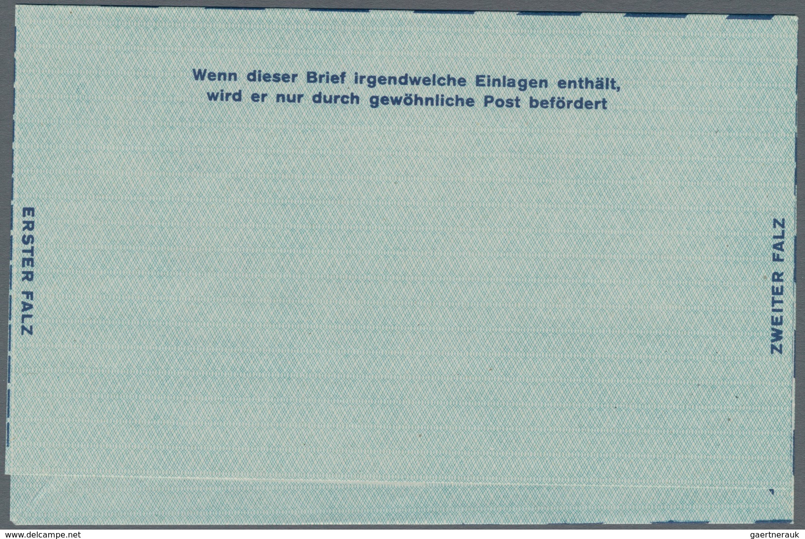 Alliierte Besetzung - Ganzsachen: 1948, Ungebrauchter Luftpostfaltbrief Mit Wertrahmen "TAXE PERCUE - Andere & Zonder Classificatie