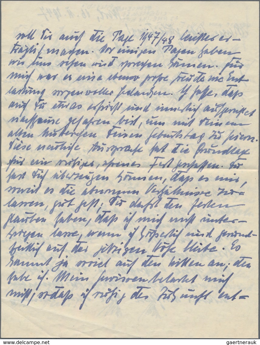 Alliierte Besetzung - Besonderheiten: 1947, Handgeschriebener Brief Vom 19.11.1947 Aus Werl/Westfale - Andere & Zonder Classificatie