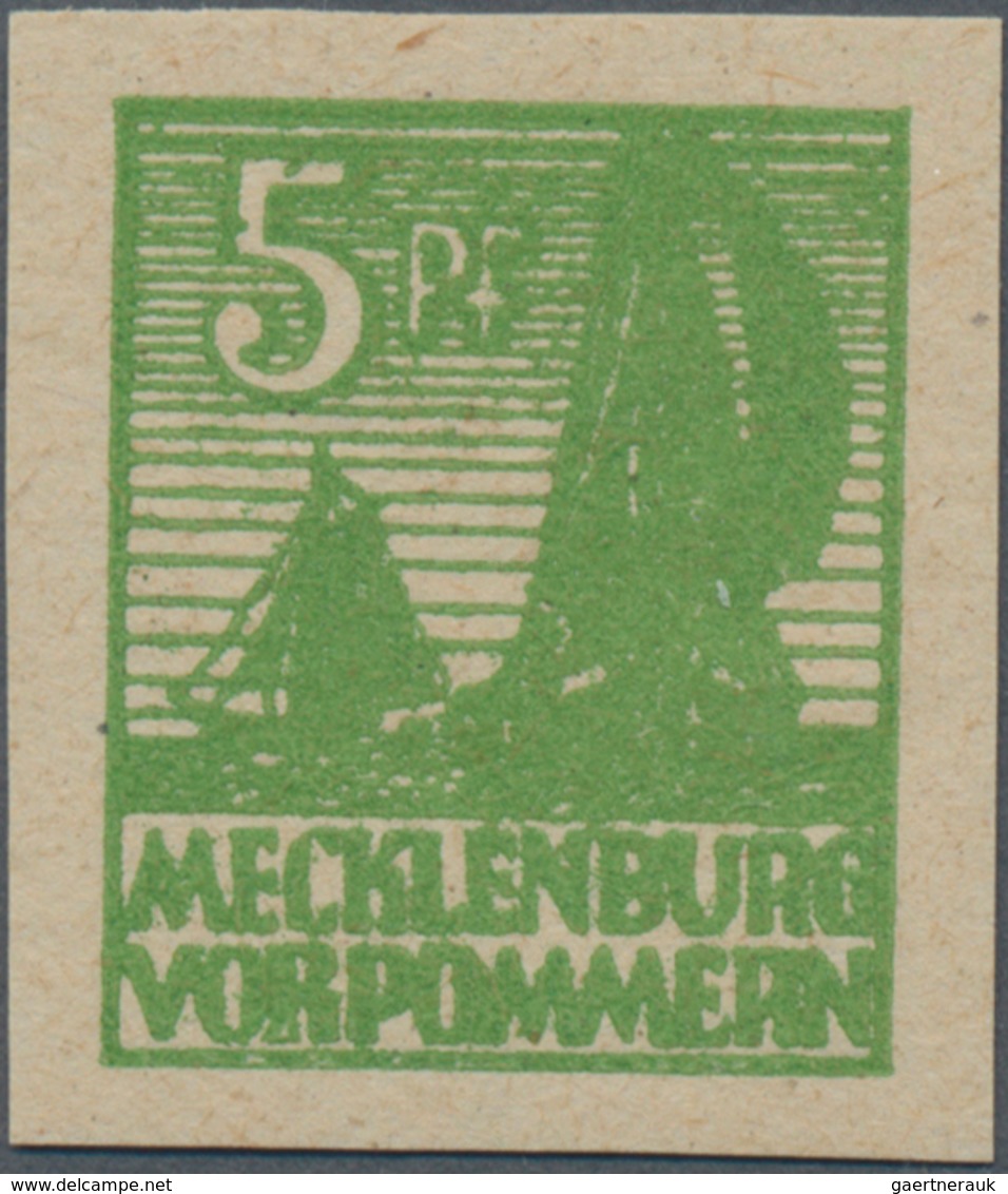 Sowjetische Zone - Mecklenburg-Vorpommern: 1946, Freimarke: Sogen. Abschiedsausgabe 5 Pf, Papier Y, - Andere & Zonder Classificatie