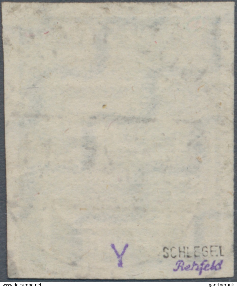 Sowjetische Zone - Provinz Sachsen: 1945 1 Pf. Schwärzlichgrünlichblau Mit WASSERZEICHEN 1 Y (Stufen - Other & Unclassified