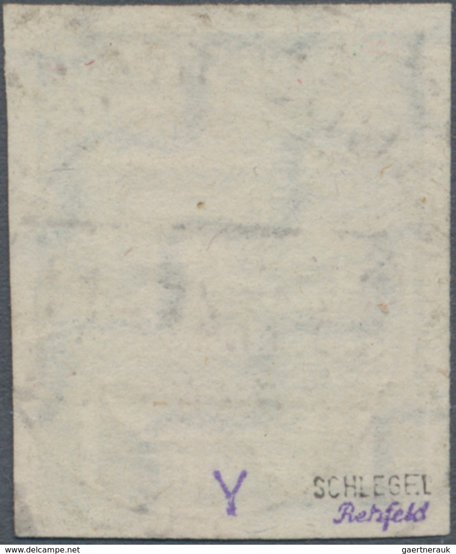 Sowjetische Zone - Provinz Sachsen: 1945 1 Pf. Schwärzlichgrünlichblau Mit WASSERZEICHEN 1 Y (Stufen - Sonstige & Ohne Zuordnung