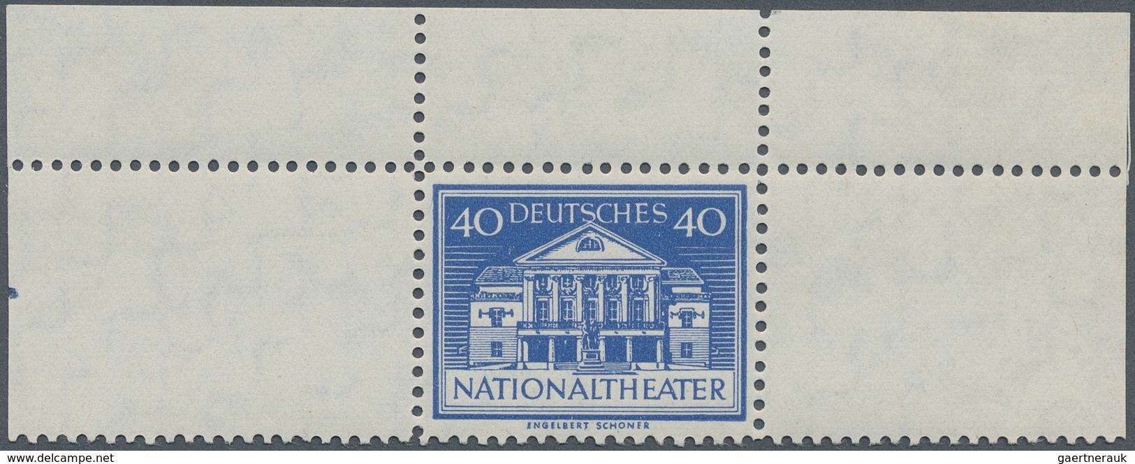 Sowjetische Zone - Thüringen: 1946, Einzelandruck 40 Pf Der Blockausgabe Nationaltheater Weimar In L - Sonstige & Ohne Zuordnung