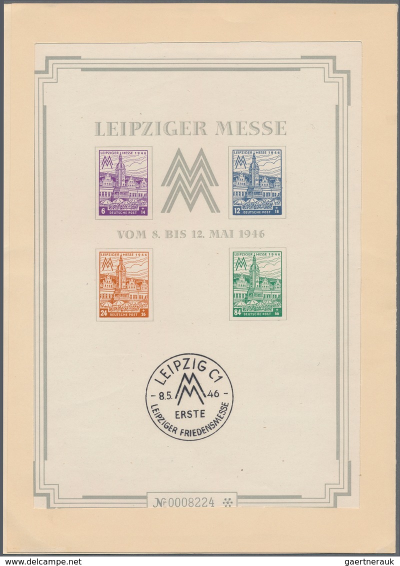 Sowjetische Zone - West-Sachsen: 1946, Leipziger-Messe Großblock, In Original-Schutzhülle, Numeriert - Other & Unclassified