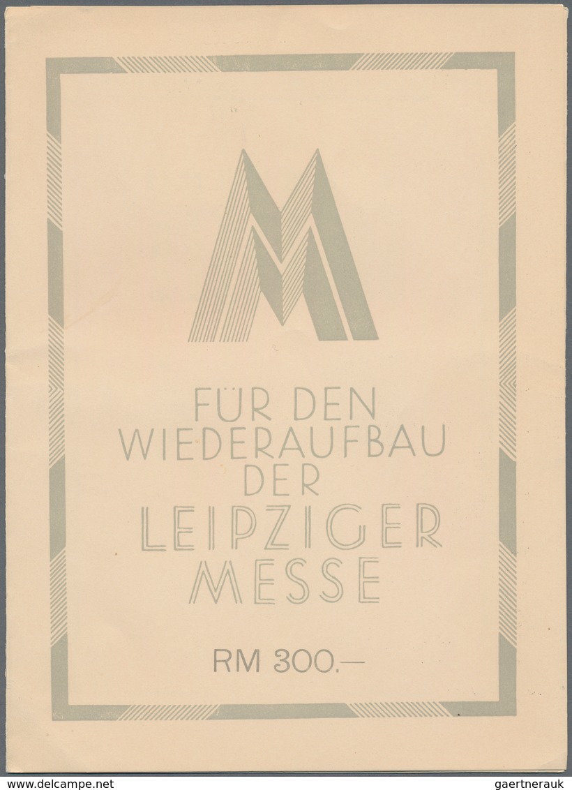 Sowjetische Zone - West-Sachsen: 1946, Leipziger-Messe Großblock, In Original-Schutzhülle, Numeriert - Other & Unclassified