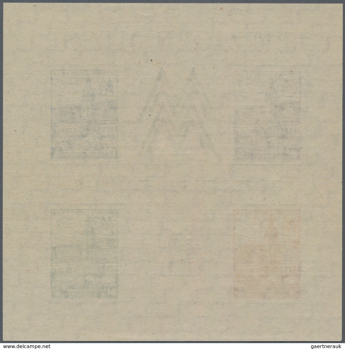 Sowjetische Zone - West-Sachsen: 1946, Blockausgabe Zur Leipziger Messe, Beide Wasserzeichen-Variant - Other & Unclassified