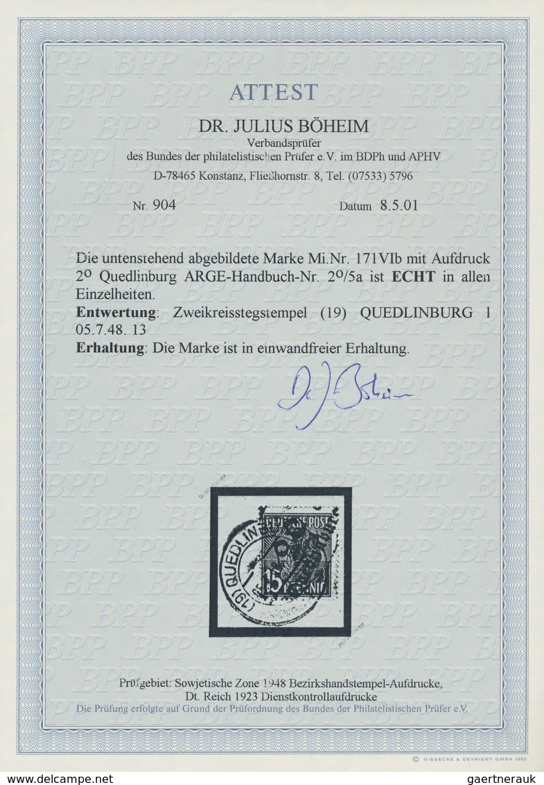 Sowjetische Zone - Bezirkshandstempel - VI - Bez. 29/2° (Magdeburg): 1948, Bezirk 29, 15 Pf. "Arbeit - Sonstige & Ohne Zuordnung