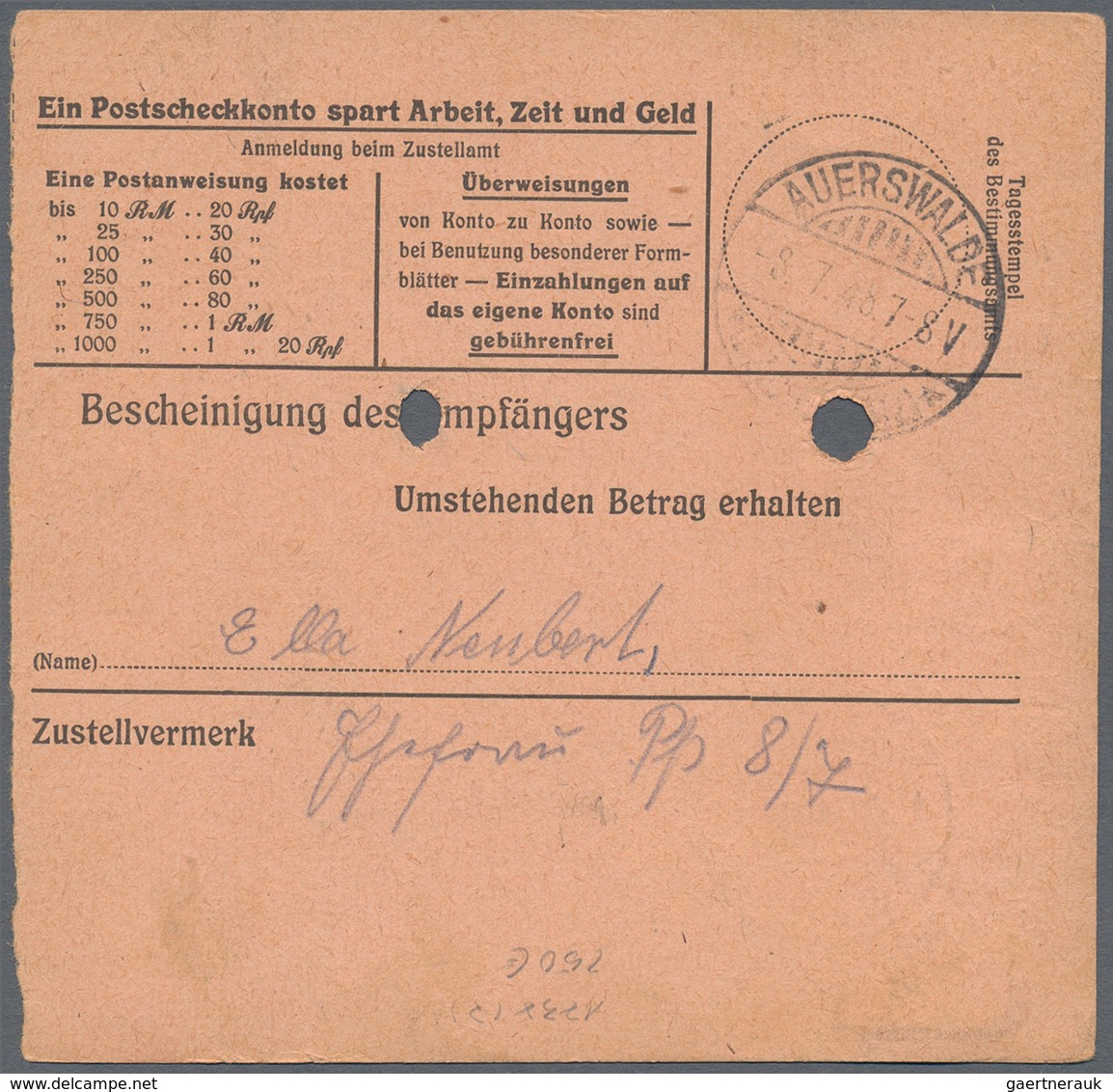 Sowjetische Zone - Bezirkshandstempel - X - Bez. 41 (Chemnitz): 1948, 20 Pfg. Arbeiter Mit Aufdruck - Other & Unclassified