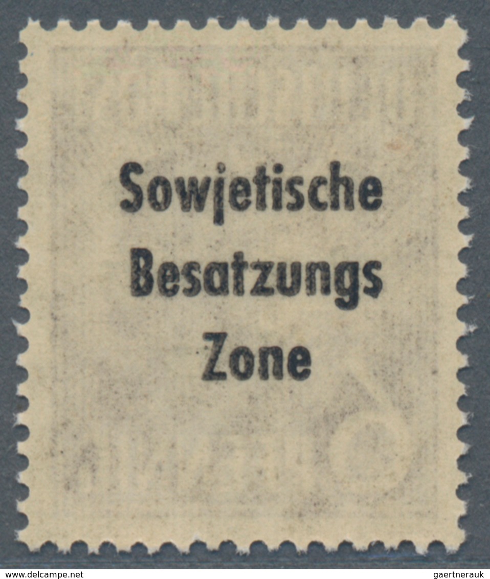 Sowjetische Zone - Allgemeine Ausgaben: 1948, Arbeiterserie 6 Pf Mit Aufdruck Dunkelgrauviolett Mit - Sonstige & Ohne Zuordnung