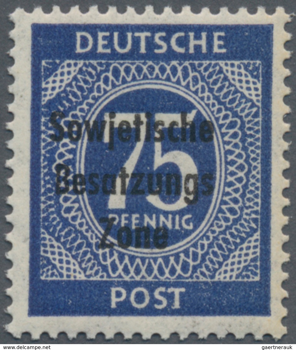 Sowjetische Zone - Allgemeine Ausgaben: 1948, Freimarke: Maschinenaufdruck Alliierter Kontrollrat Zi - Sonstige & Ohne Zuordnung