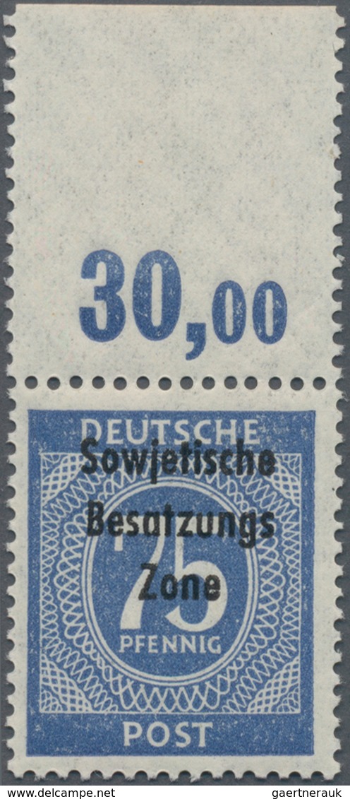 Sowjetische Zone - Allgemeine Ausgaben: 1948, Freimarke: Maschinenaufdruck Alliierter Kontrollrat Zi - Sonstige & Ohne Zuordnung