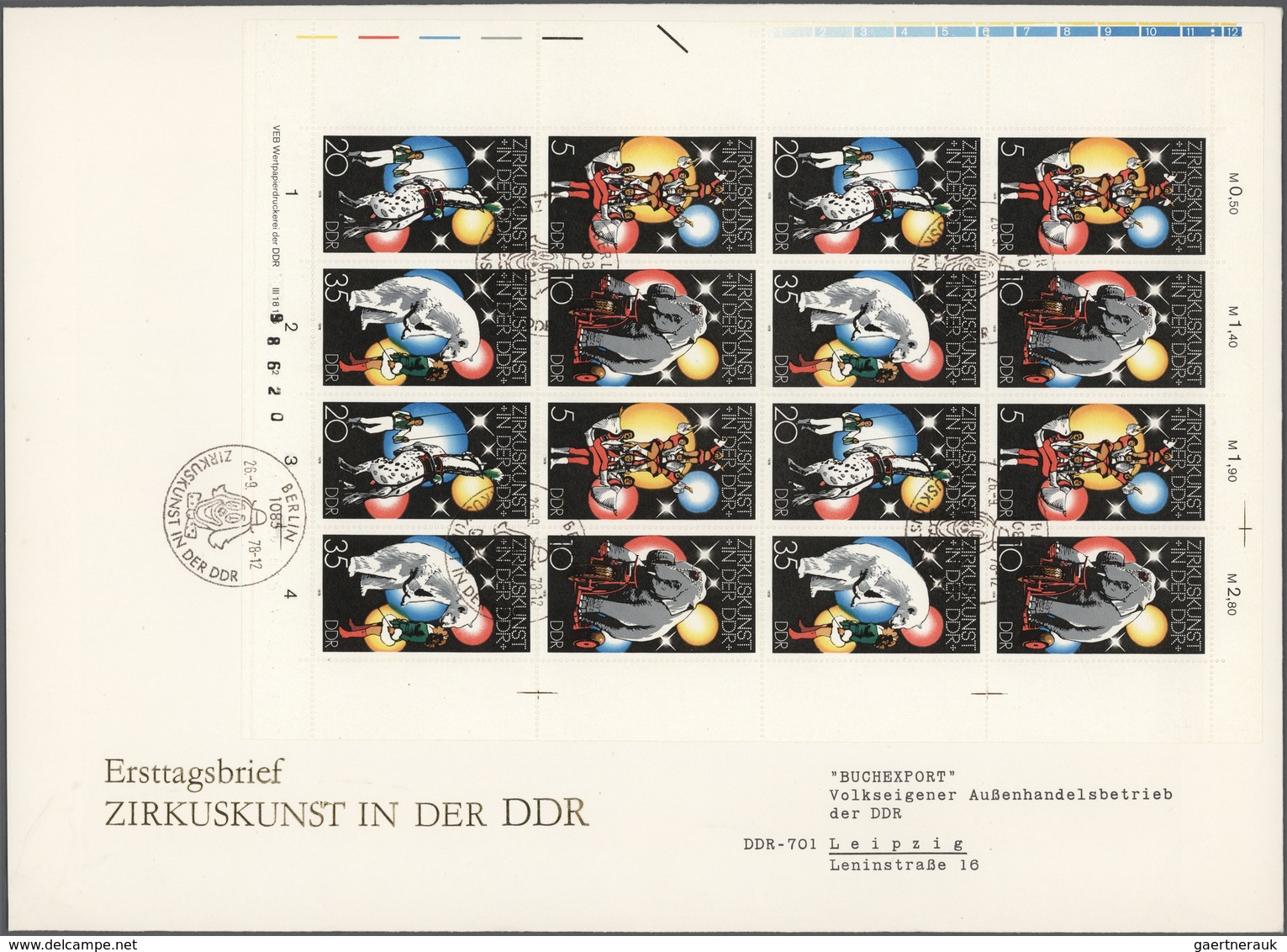 DDR: 1979, Meißen Porzellan, Beide Kleinbogen Im Beschnittenen Format Auf Großformatigen FDC Des "Bu - Sonstige & Ohne Zuordnung