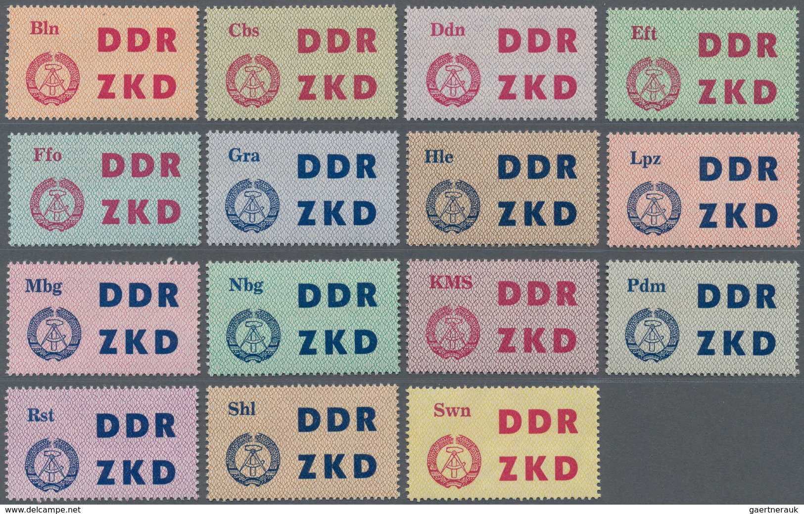 DDR - Dienstmarken C (Laufkontrollzettel ZKD): 1963/1964, Laufkontrollzettel Für Dienststellen Der D - Andere & Zonder Classificatie