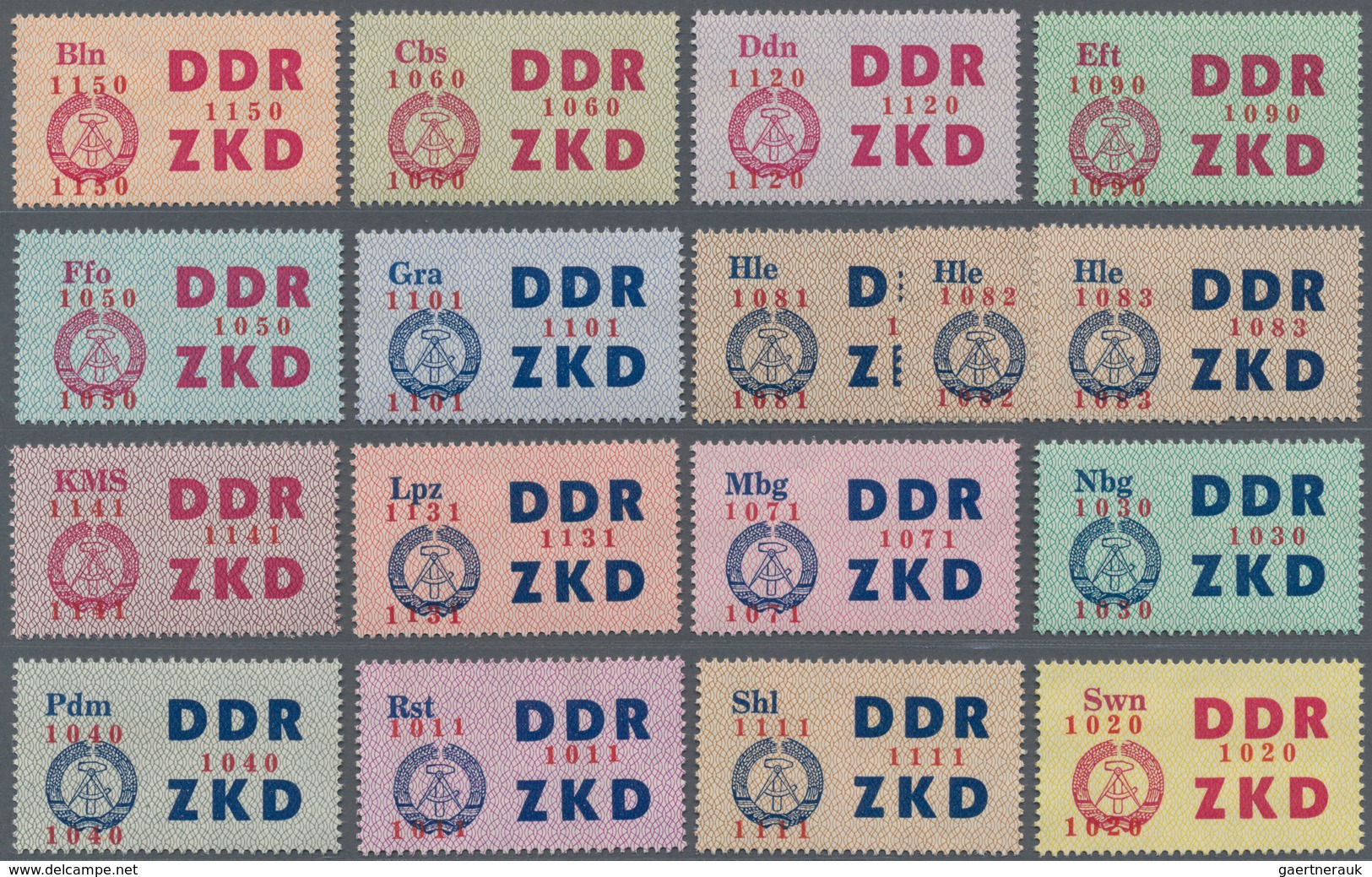 DDR - Dienstmarken C (Laufkontrollzettel ZKD): 1963/1964, Laufkontrollzettel Für Dienststellen Der D - Other & Unclassified