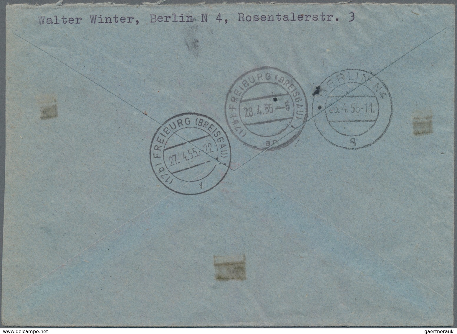 DDR - Propagandafälschungen: 1955, 20 Auf 24 Pfg. "UNDEUTSCHE UNDEMOKRATISCHE REPUBLIK" Im Sekrechte - Andere & Zonder Classificatie