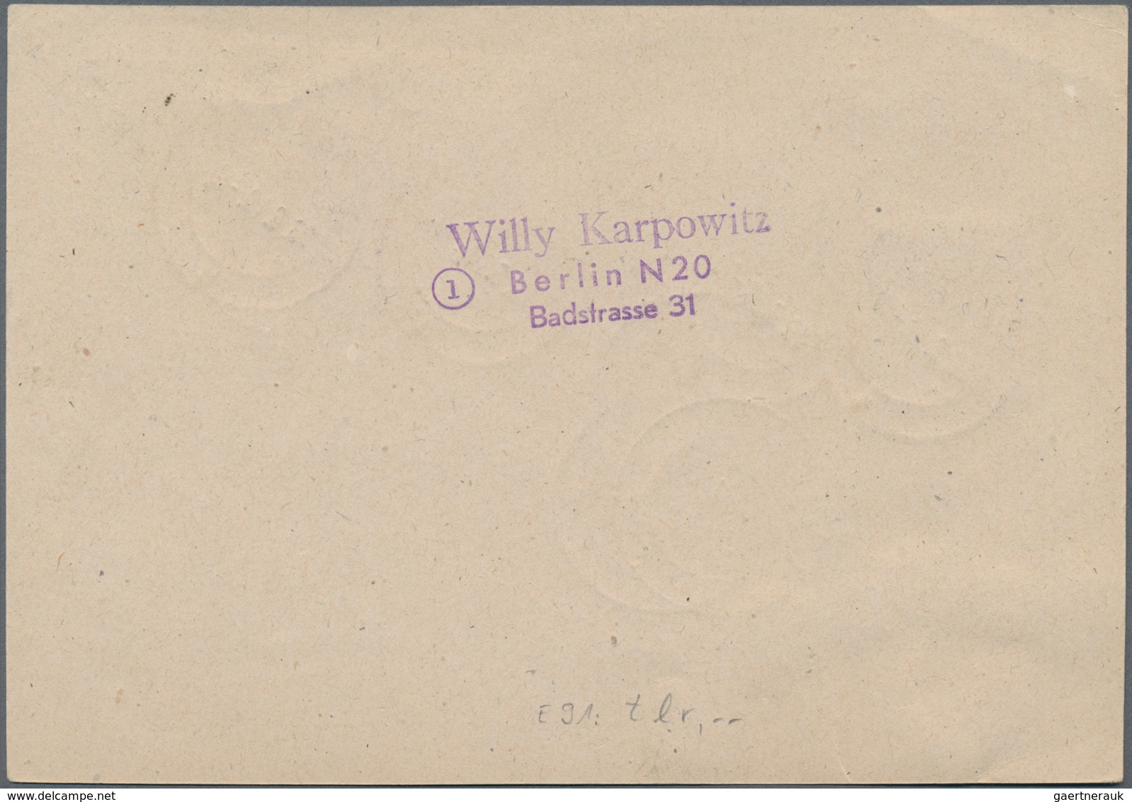 Berlin - Vorläufer: 1948, Gebrauchte Ganzsachenpostkarte Der II. Kontrollratsausgabe Wst. Sämann 10 - Covers & Documents
