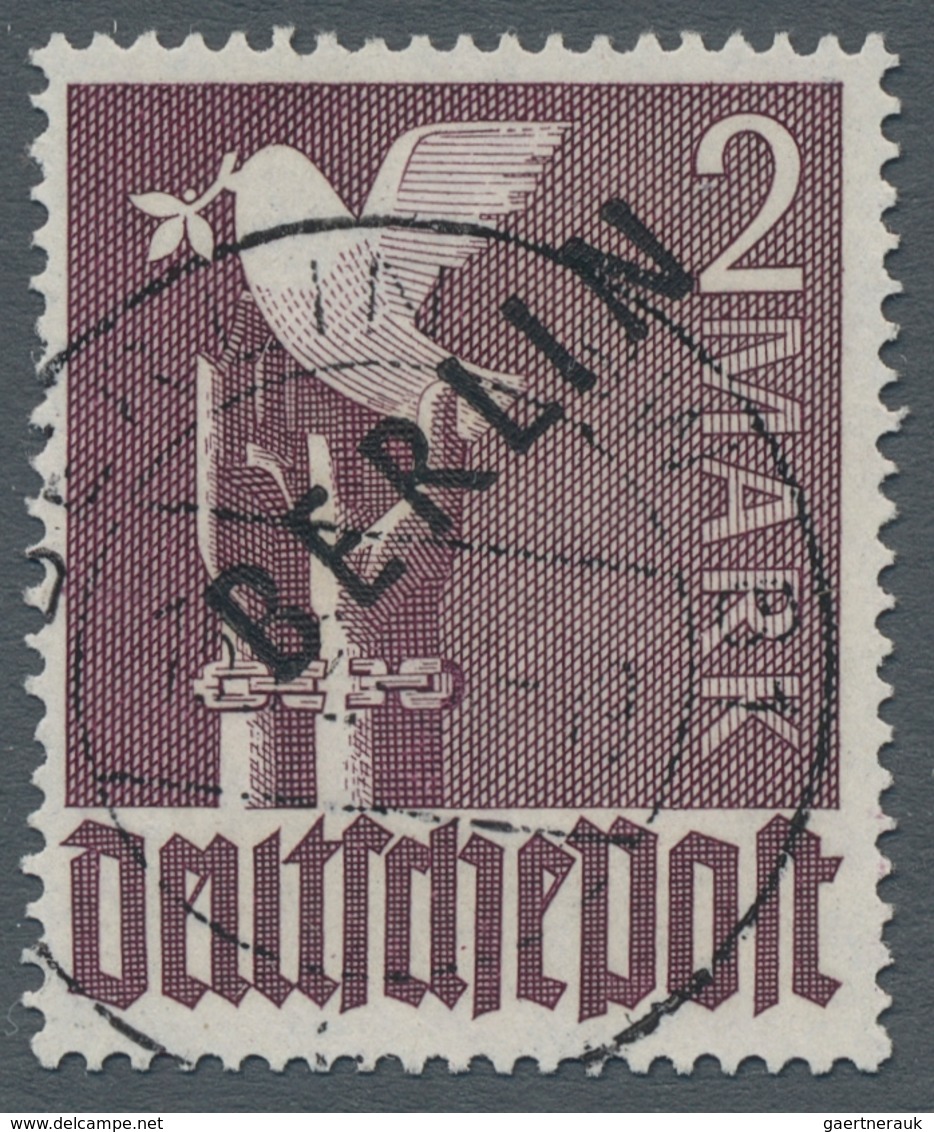 Berlin: 1948, "Schwarzaufdruck" Komplett, Gestempelter Satz In Tadelloser Erhaltung, Außer 24 Pfg. A - Brieven En Documenten