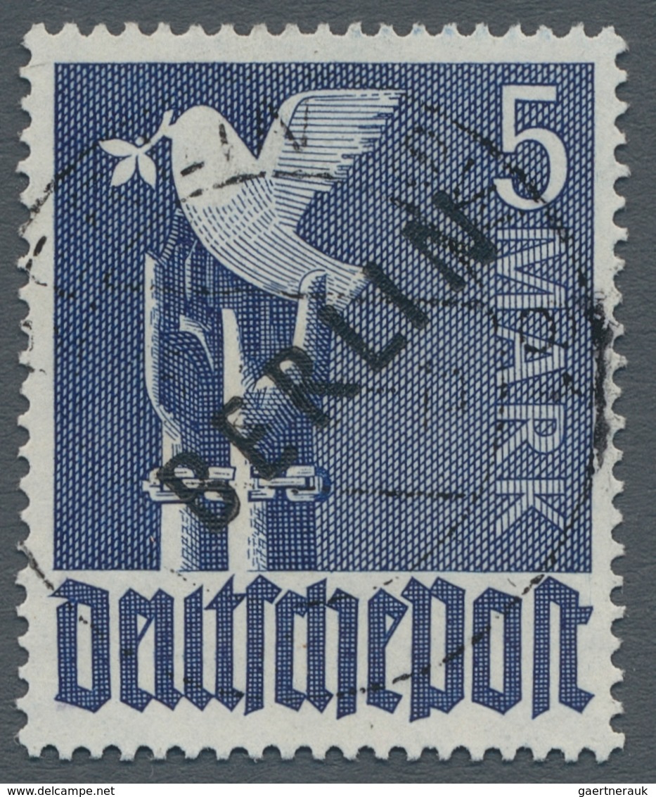 Berlin: 1948, "Schwarzaufdruck" Komplett, Gestempelter Satz In Tadelloser Erhaltung, Außer 24 Pfg. A - Brieven En Documenten