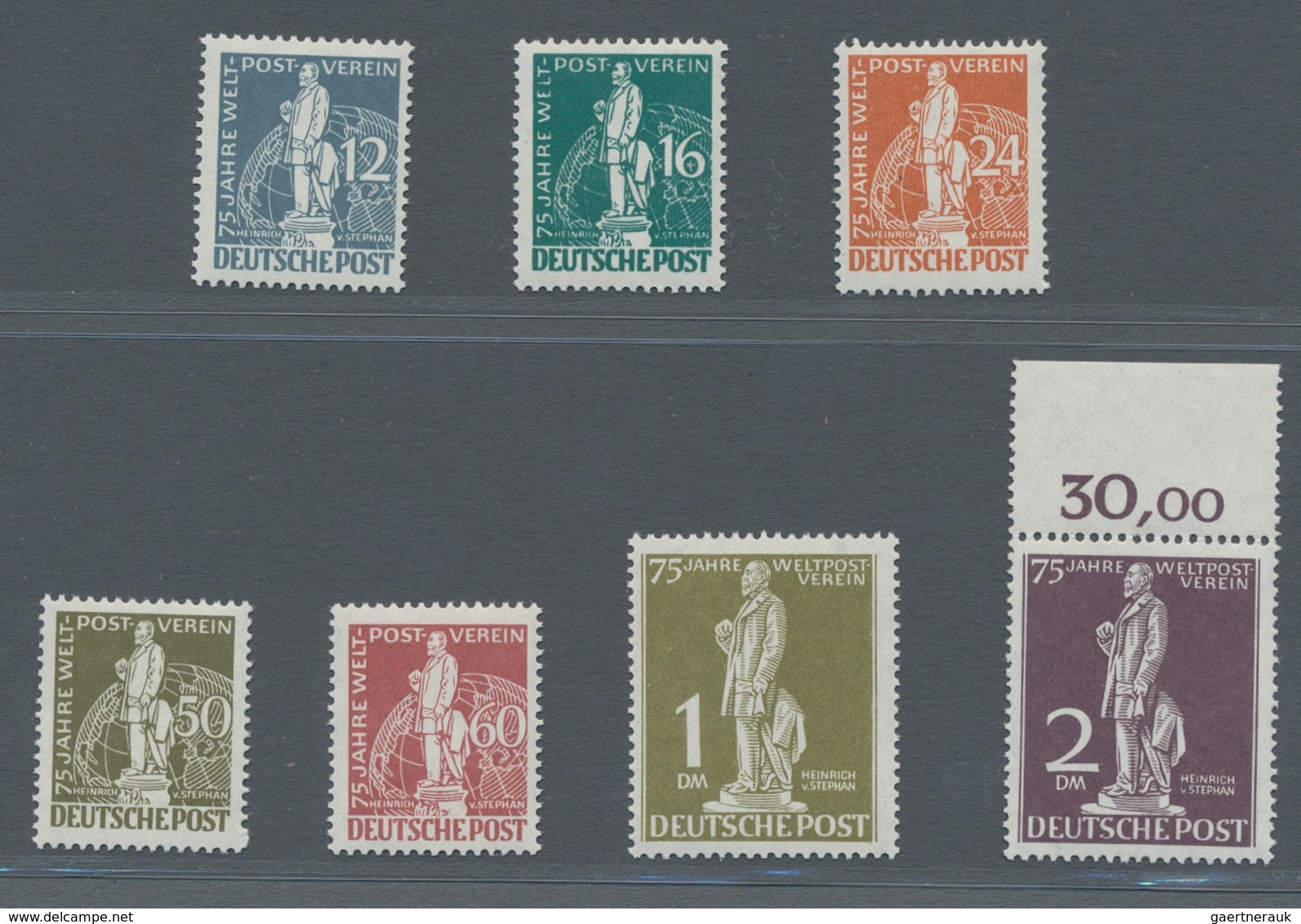 Berlin: 1949, "Stephan", Postfrischer Satz In Tadelloser Erhaltung, 2 DM Vom Oberrand, Höchstwerte G - Covers & Documents