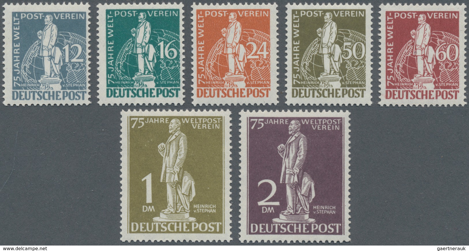 Berlin: 1949, UPU, Kompletter Satz Postfrisch, Tiefst Signiert Schlegel BPP. Mi. 750,- €. - Briefe U. Dokumente