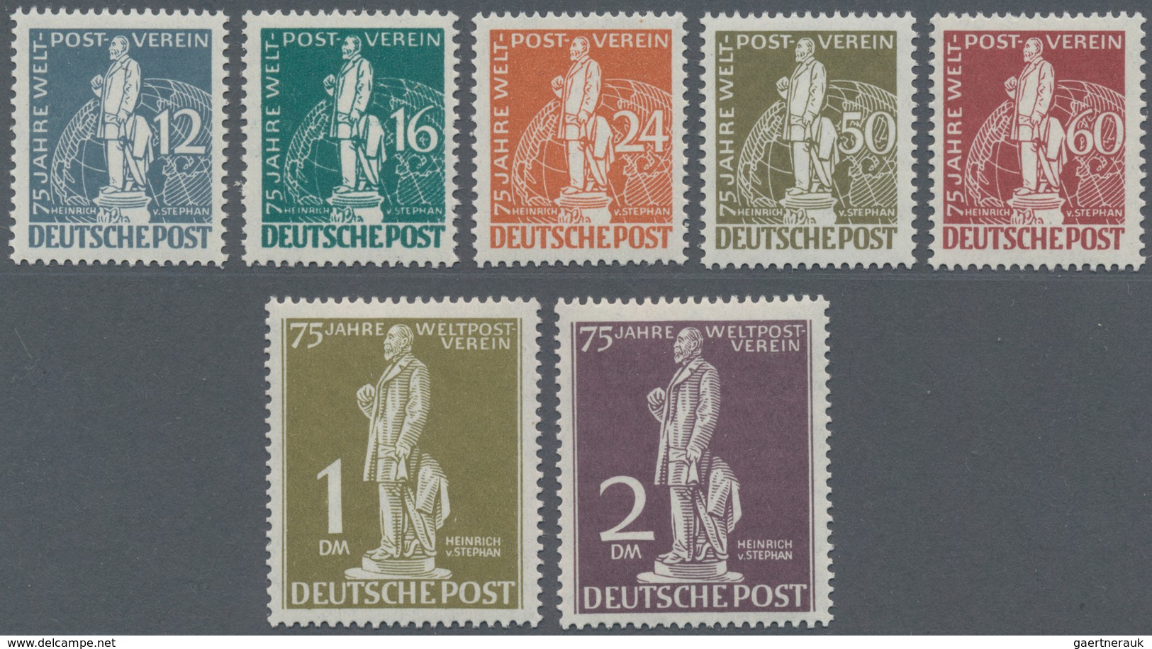 Berlin: 1949, "Weltpostverein" Komplett Tadellos Postfrisch Und Ohne Signaturen, M€ 750,- - Briefe U. Dokumente