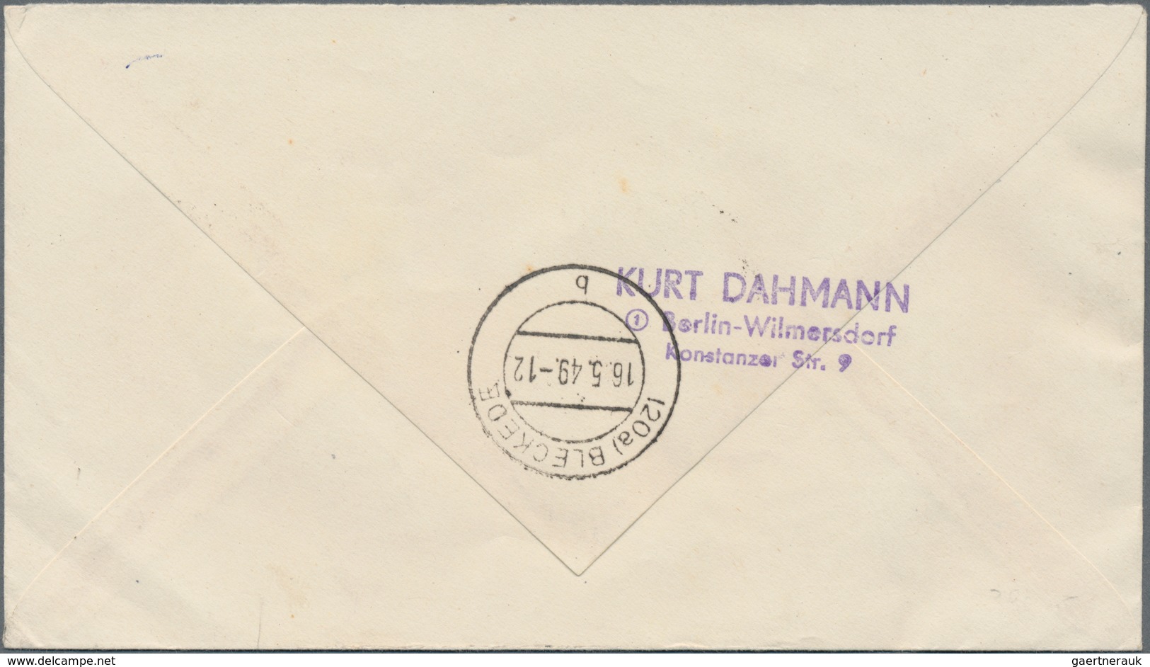 Berlin: 1949. UPU 1 DM Als EF Auf Einschreiben (eigenhändig) Von "Berlin 14.5.49" Nach Bleckede. Dab - Covers & Documents