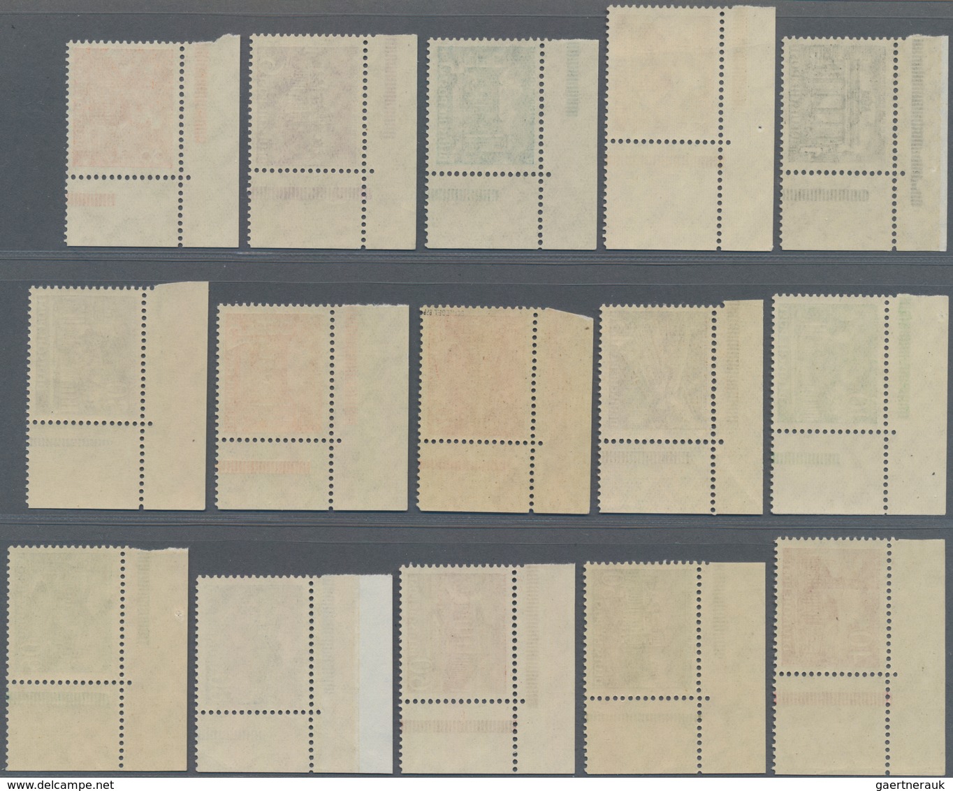 Berlin: 1949, Bauten I, Komplett Als Postfrischer Satz Aus Der Bogenecke Unten Links, Dabei 1 DM Flu - Covers & Documents