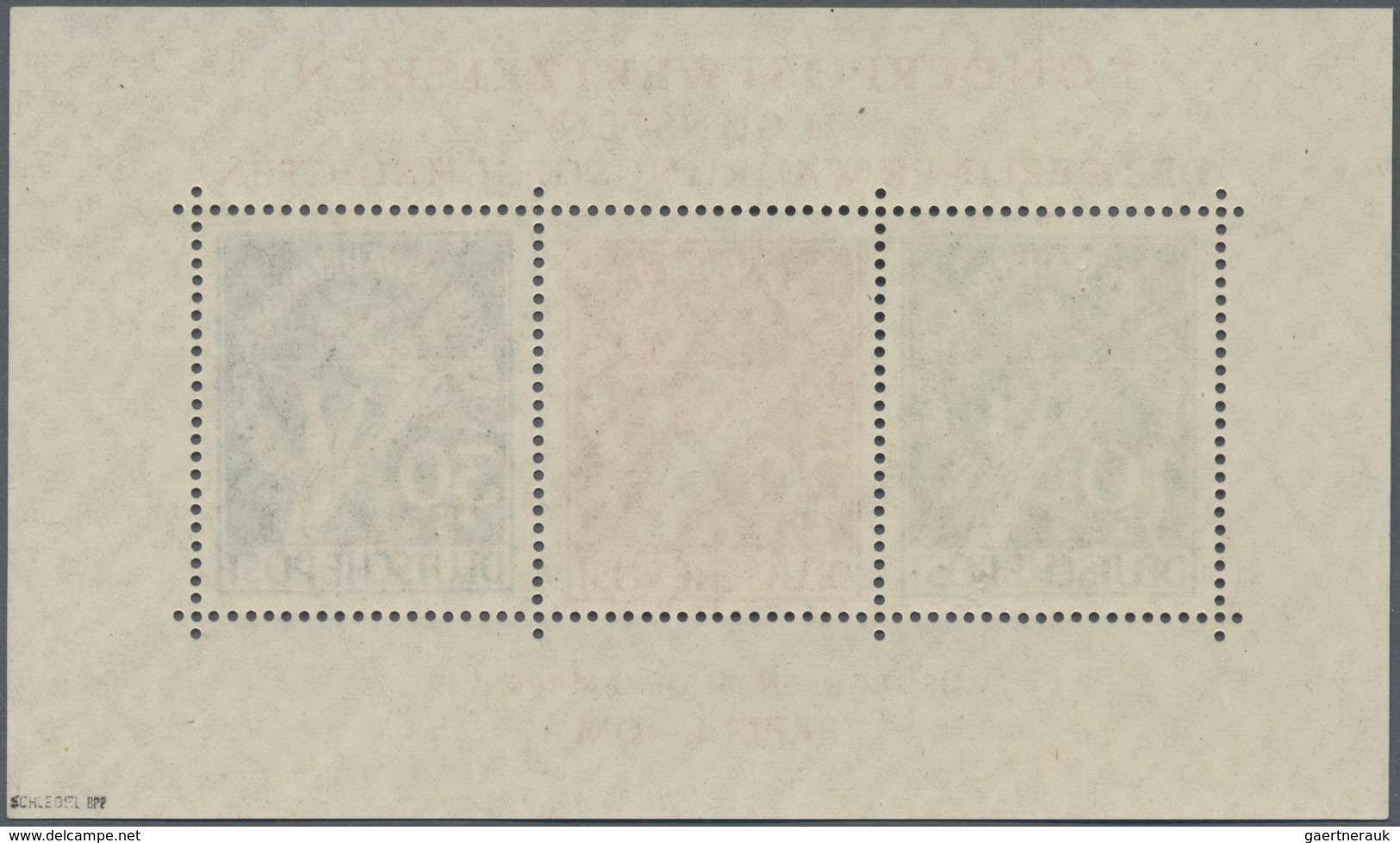 Berlin: 1949, Währungsgeschädigten-Block, Postfrisch Mit Plattenfehlern Beim 10 Pf.-Wert 'Bruch Im C - Covers & Documents