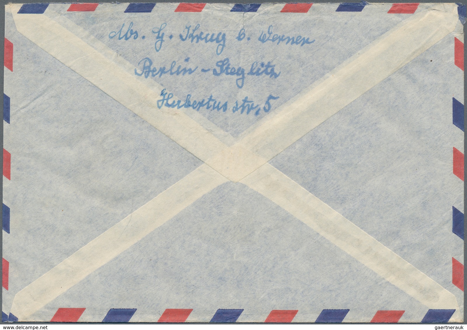 Berlin: 1952, 30 Pf Beethoven, Senkrechter 3er-Streifen Als Portogerechte MeF Auf Luftpostbrief (7 G - Briefe U. Dokumente