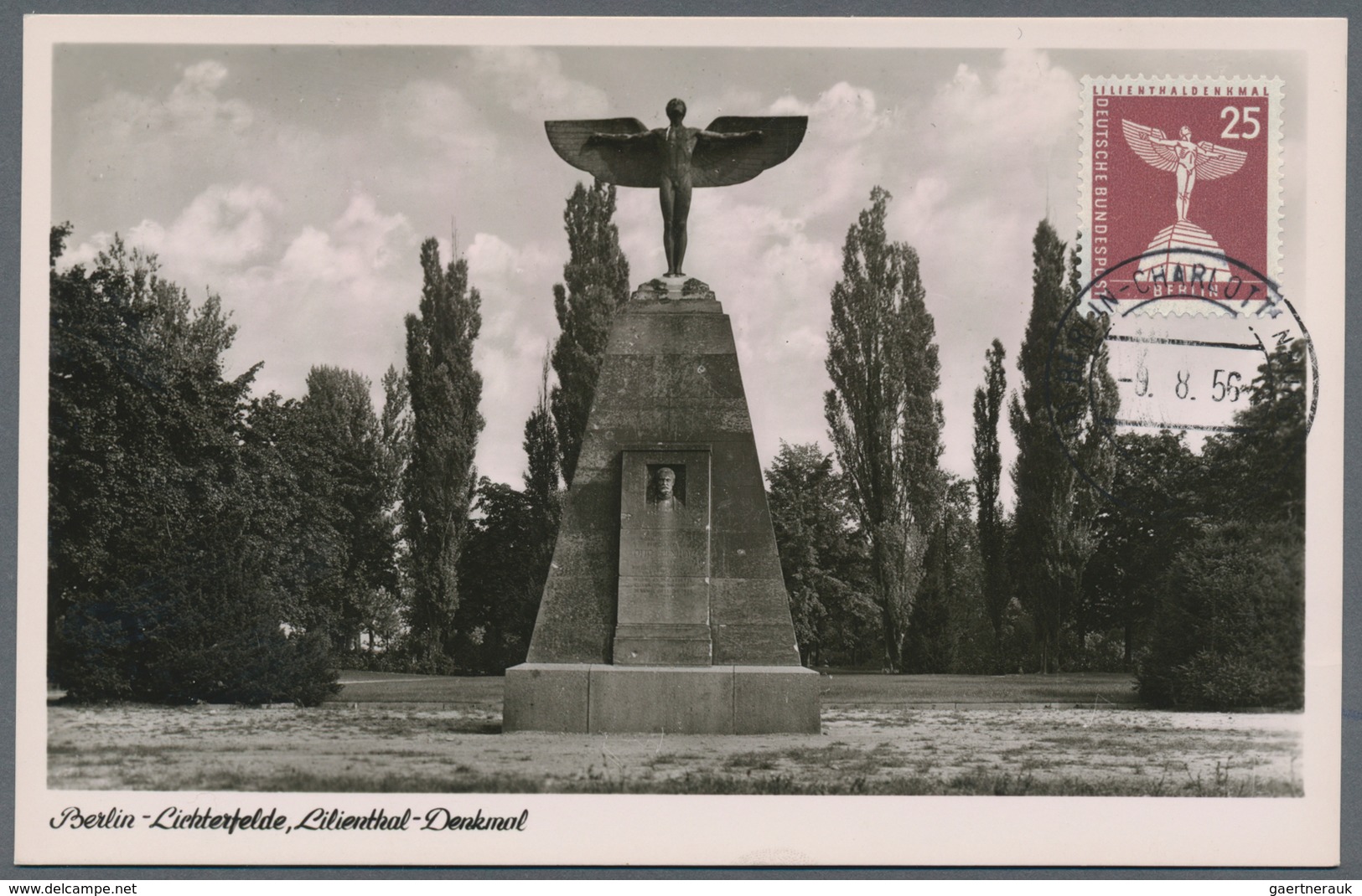 Berlin: 1956, Freimarken 10 Pfg. Gedächtniskirche, 25 Pfg. Lilienthal-Denkmal Und 1 DM Großer Kurfür - Briefe U. Dokumente