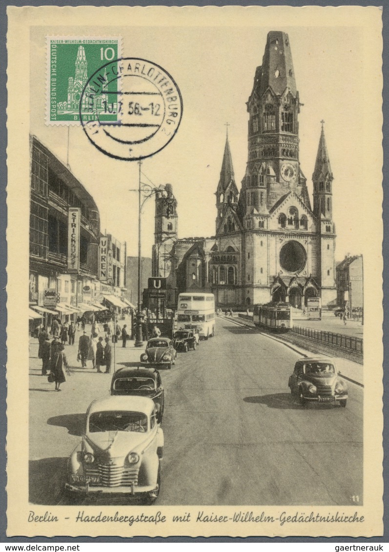 Berlin: 1956, Freimarken 10 Pfg. Gedächtniskirche, 25 Pfg. Lilienthal-Denkmal Und 1 DM Großer Kurfür - Briefe U. Dokumente