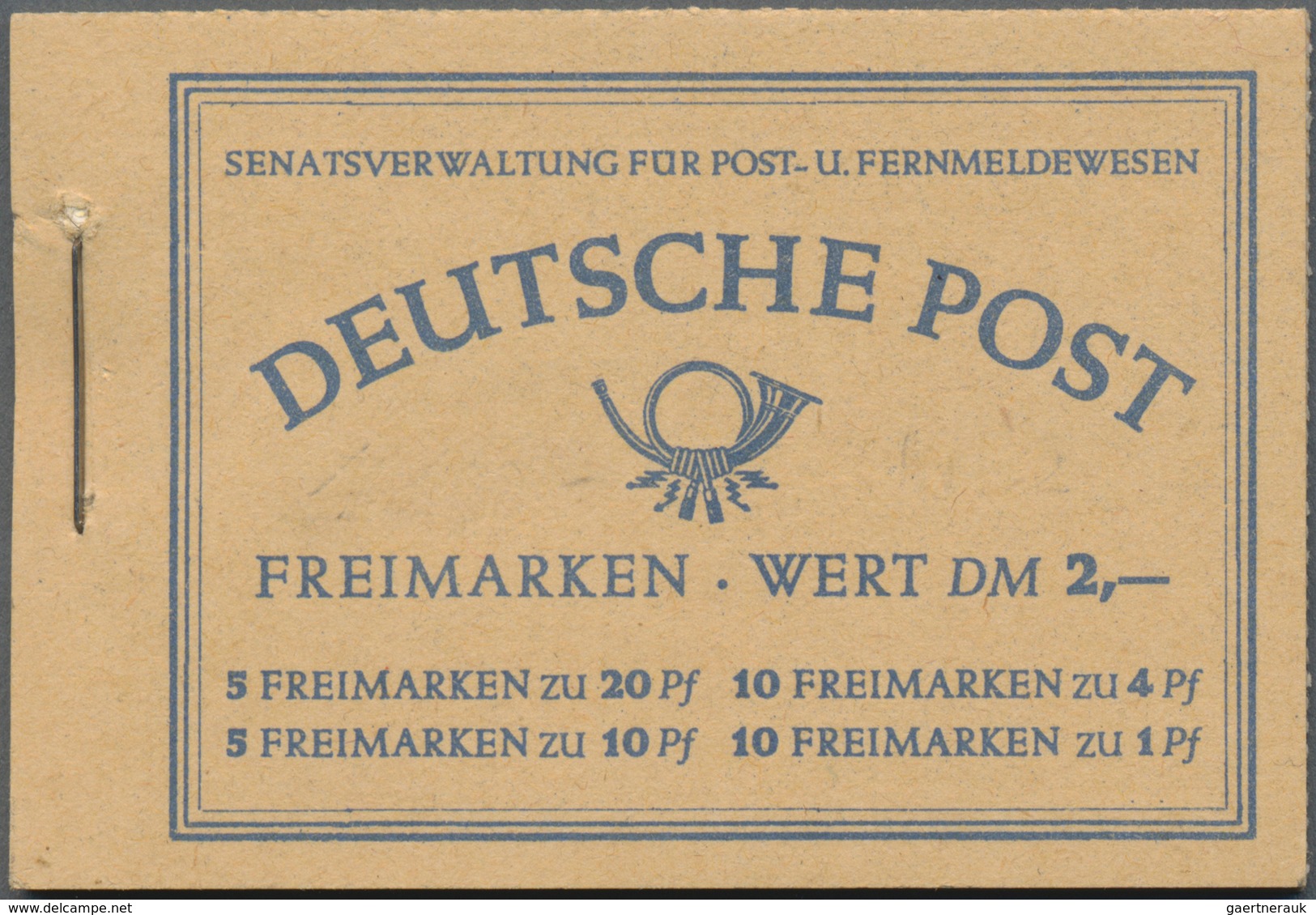Berlin - Markenheftchen: 1952, Komplettes, Tadellos Postfrisches MH 2 Berliner Bauten, Mi. 1.300,- € - Postzegelboekjes