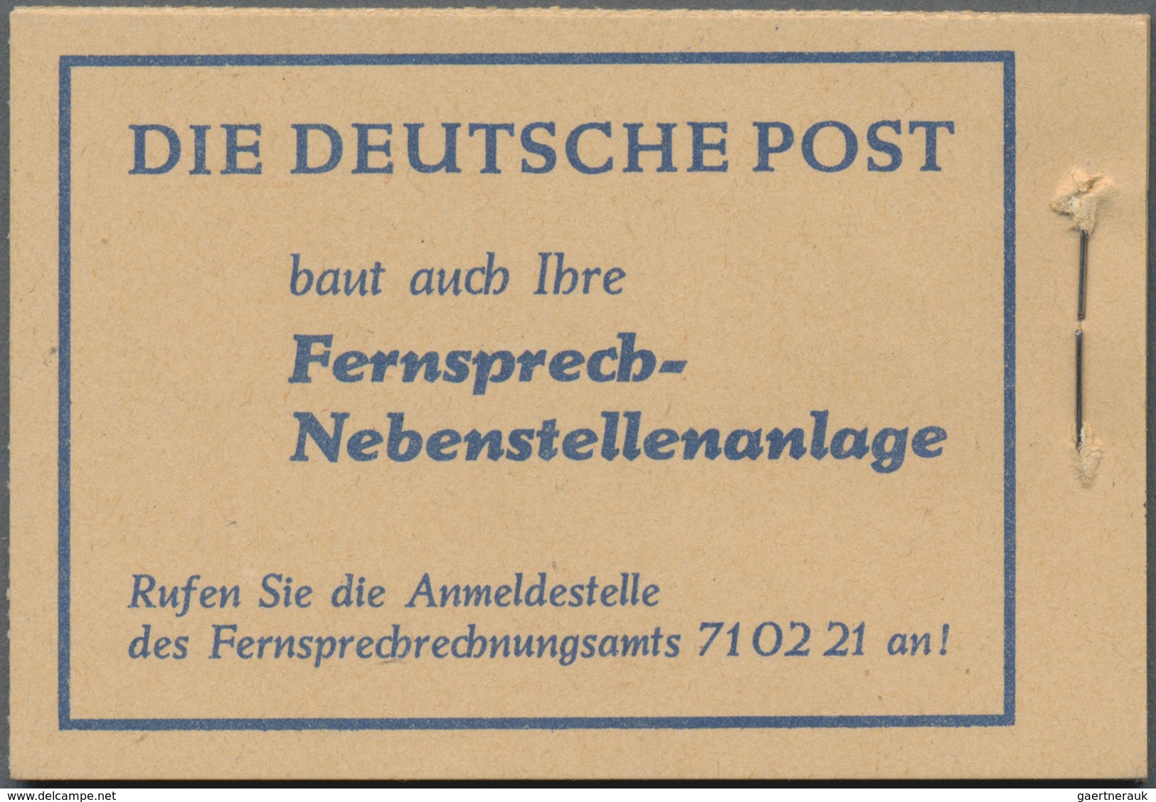 Berlin - Markenheftchen: 1952, Komplettes, Tadellos Postfrisches MH 2 Berliner Bauten, Mi. 1.300,- € - Markenheftchen