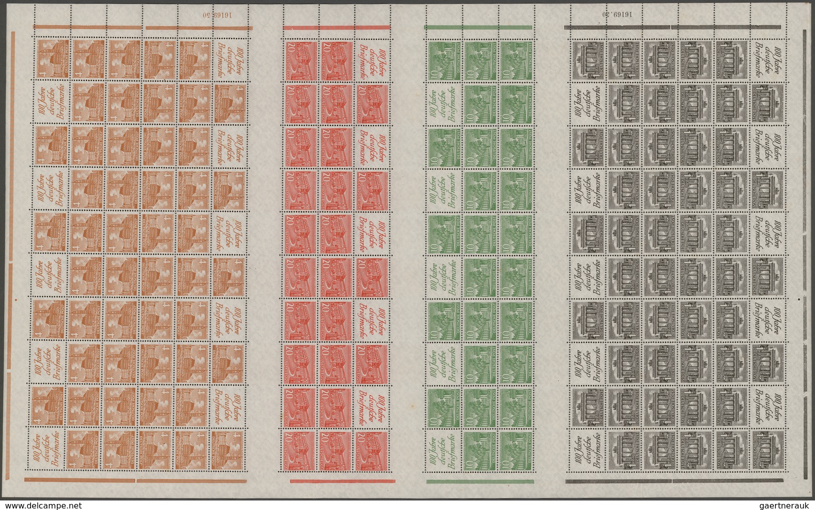 Berlin - Markenheftchenbogen: 1949, Kompletter, Postfrischer Markenheftchen-Bogen Bauten Mit HAN 161 - Booklets