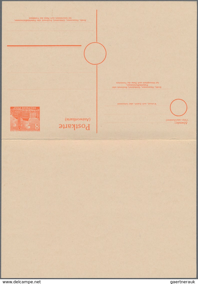 Berlin - Ganzsachen: 1955, Ungebrauchte Doppelkarte 8 Pfennig Rot Berlin-Schöneberg Rudolf-Wilde-Pla - Sonstige & Ohne Zuordnung