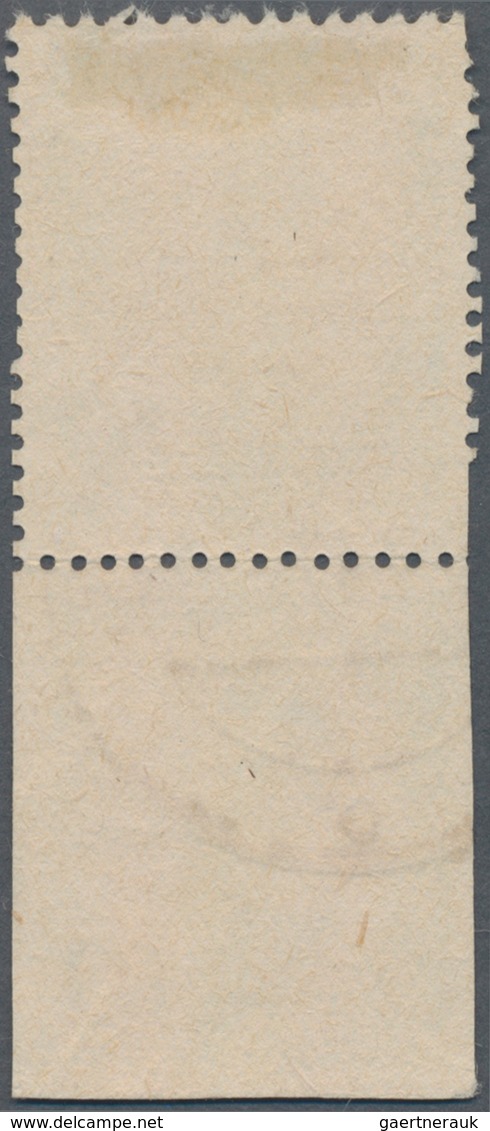 Französische Zone - Baden: 1947, 12 Pf. Schwarzopalgrün Im Gestempelten Senkrechten Paar Vom Feld 86 - Sonstige & Ohne Zuordnung
