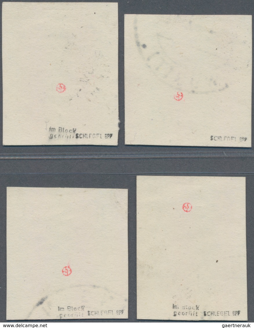 Französische Zone - Württemberg: 1949, Kompl. Serie Der 4 Ungezähnten Blockmarken Aus Dem Rotkreuz-B - Other & Unclassified