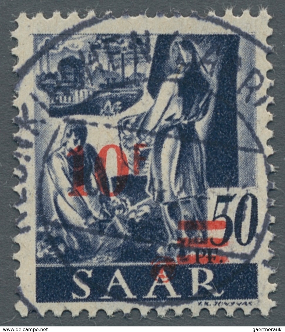 Saarland (1947/56): 1947, "Urdruck", Kompletter Satz Je Wert Mit NEUNKIRCHEN (SAAR) Mit Daten Aus De - Brieven En Documenten