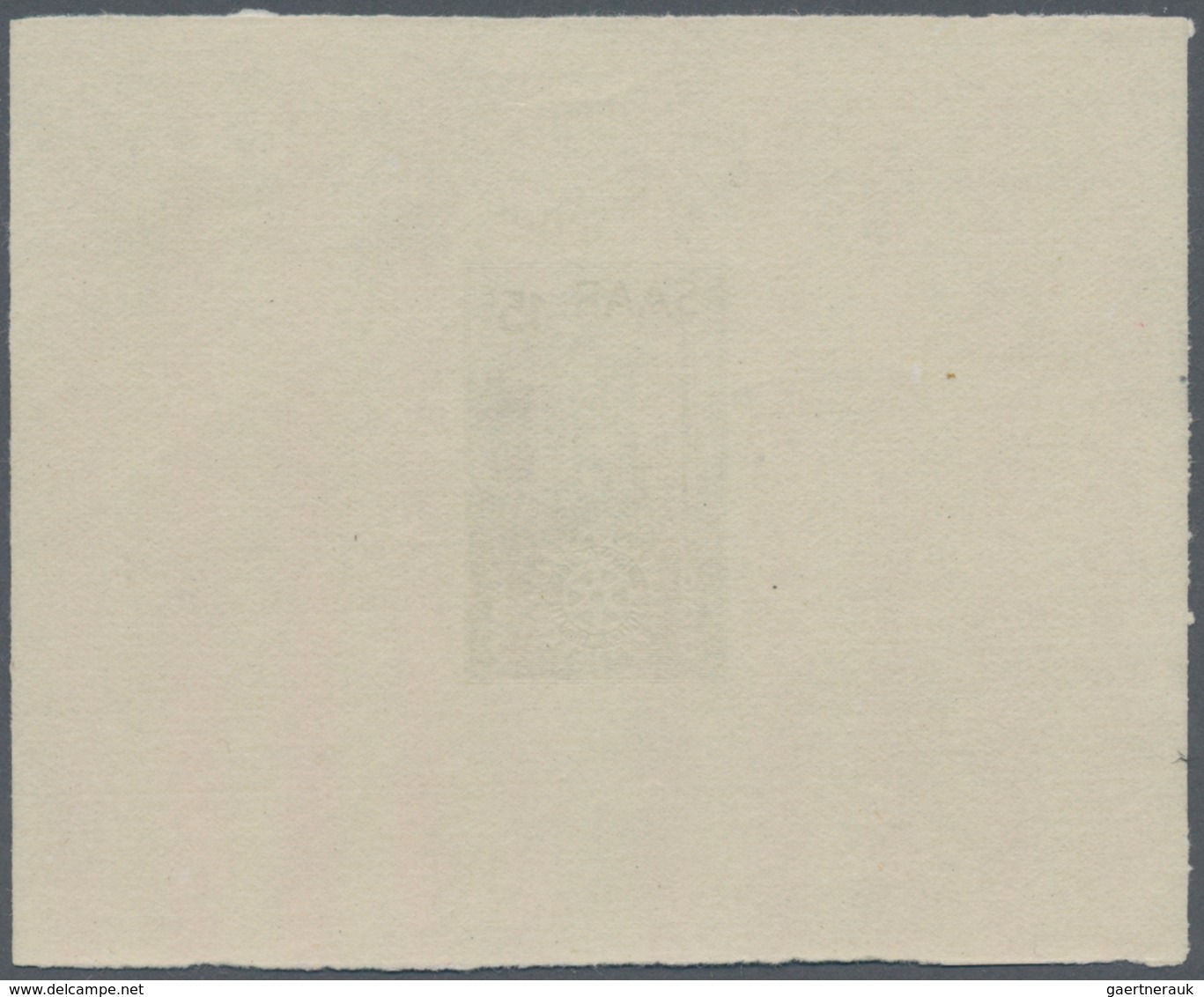 Saarland (1947/56): 1955, 15 Fr. Rotary-Club, Geschnittener Stichtiefdruck-Probedruck In Russischgün - Covers & Documents
