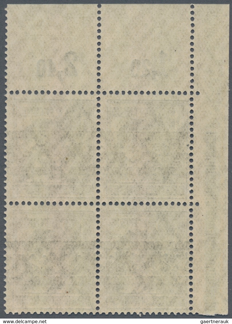 Bizone: 1948, 12 Pfg. Arbeiter Mit Kopfstehendem Bandaufdruck Im Plattendruck-Oberrand-4er-Block Mit - Other & Unclassified