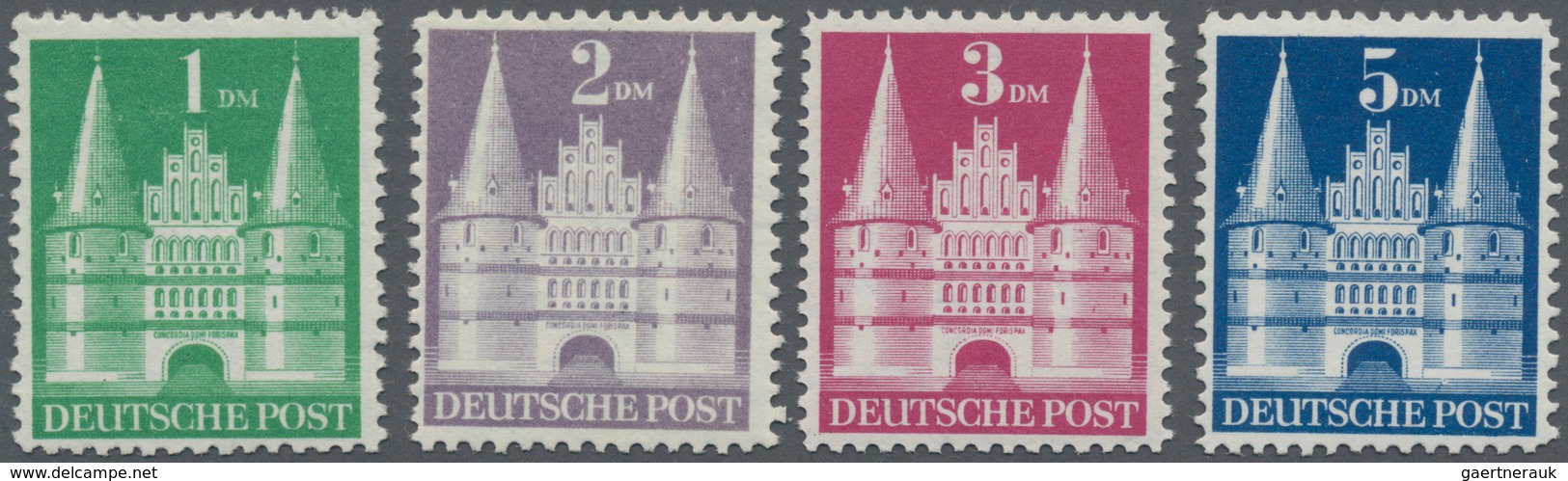 Bizone: 1948/52, Bauten Serie, überkompletter Postfrischer Satz (gesamt 47 Werte) In Enger Und Weite - Sonstige & Ohne Zuordnung