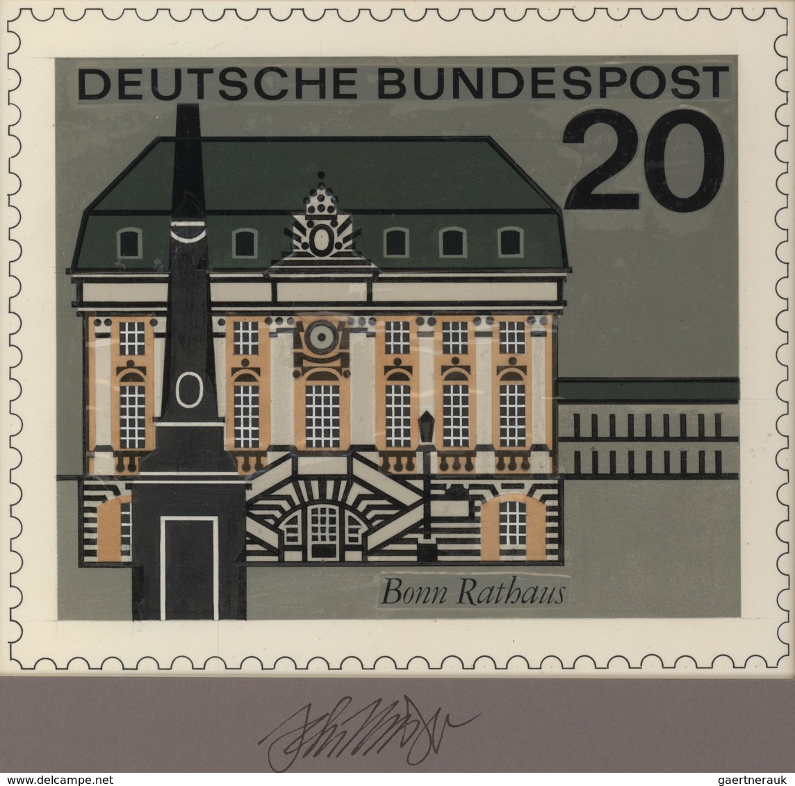Bundesrepublik Deutschland: 1963, Fast Identischer Künstlerentwurf (20,5x17) Von Prof. H.Schillinger - Sonstige & Ohne Zuordnung