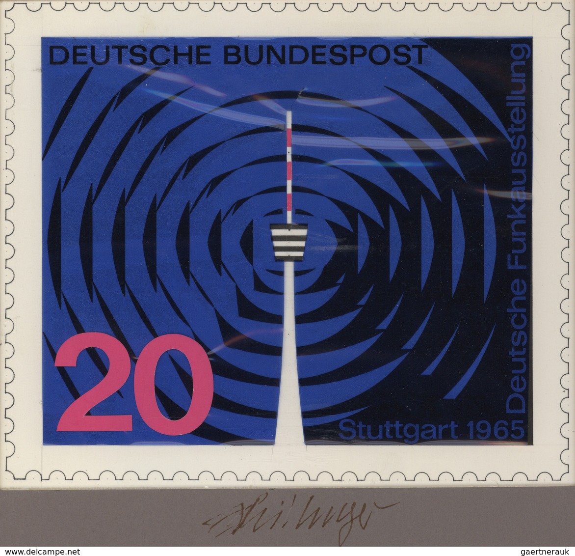 Bundesrepublik Deutschland: 1965, Original-Künstlerentwurf (20x17) Von Prof. H.Schillinger Zur Sonde - Sonstige & Ohne Zuordnung