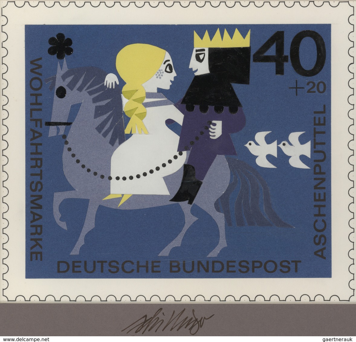 Bundesrepublik Deutschland: 1965, Nicht Angenommener Künstlerentwurf (20,5x17) Von Prof. H.Schilling - Other & Unclassified