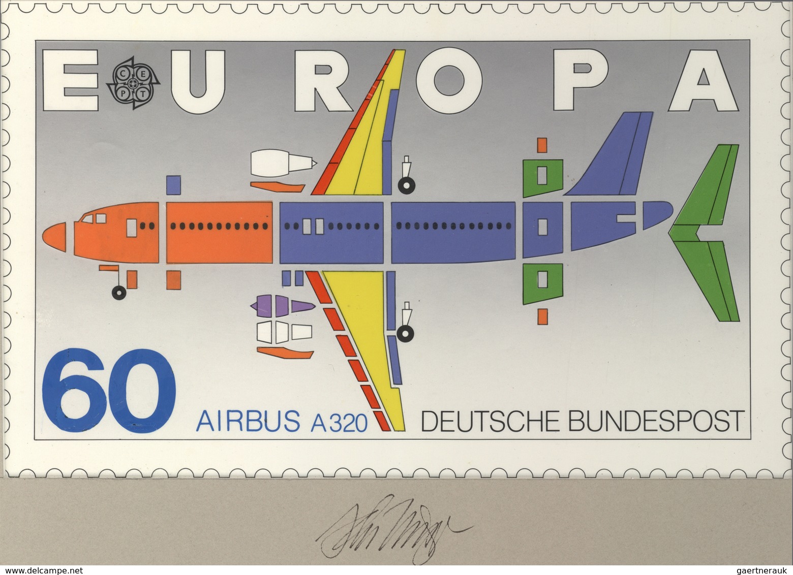 Bundesrepublik Deutschland: 1988, Nicht Angenommener Künstlerentwurf (25x15,5) Von Prof. H.Schilling - Sonstige & Ohne Zuordnung